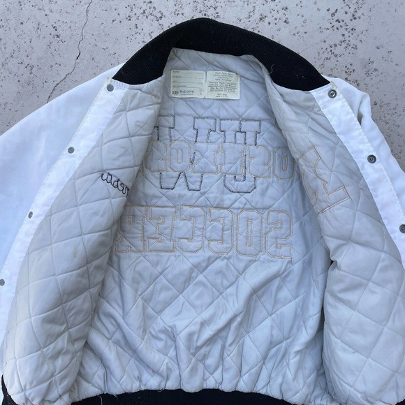 Vintage 80s Osh Kosh University of Wisconsin Titan Soccer Varsity Jacket Large - Picture 6 of 9